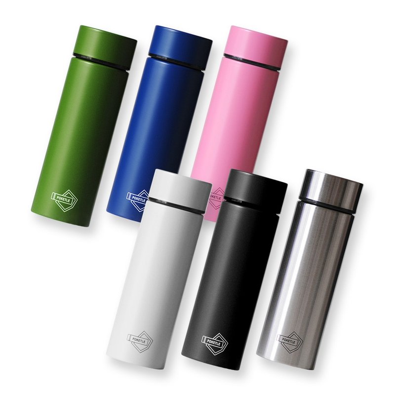 POKETLE 极致轻便保温瓶 120ML ポケトルボトル (6色) - 保温瓶/保温杯 - 不锈钢 银色