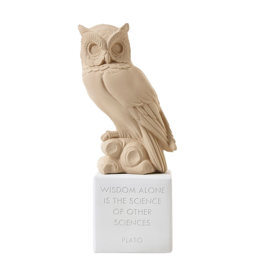 古希腊 猫头鹰摆饰 Sophia Owl (赭) - 手工陶制雕像 - 摆饰 - 陶 卡其色