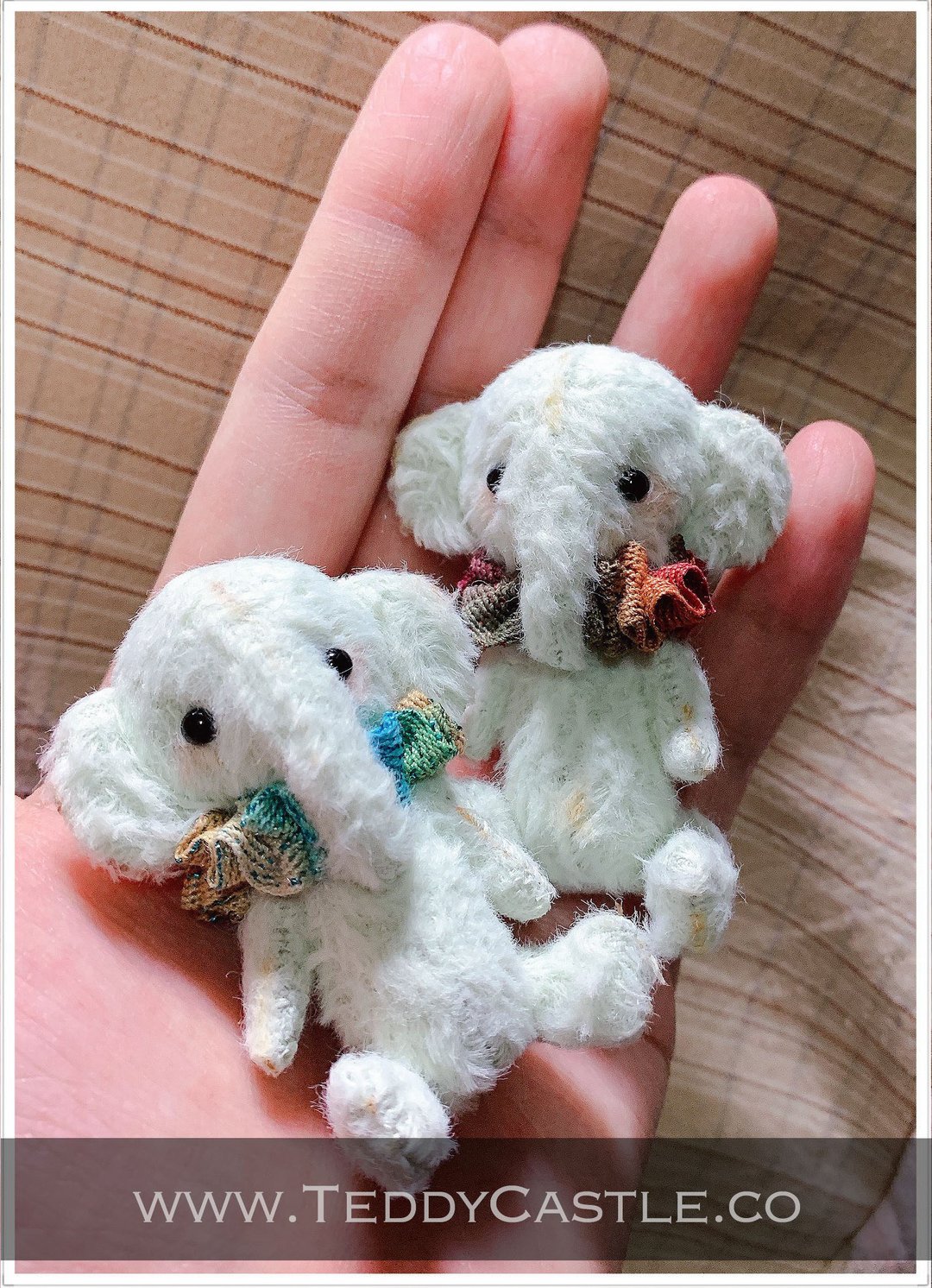 Handmade 艺术家泰迪熊 迷你熊 小象 毛海 Teddy Bear - 玩偶/公仔 - 其他人造纤维 