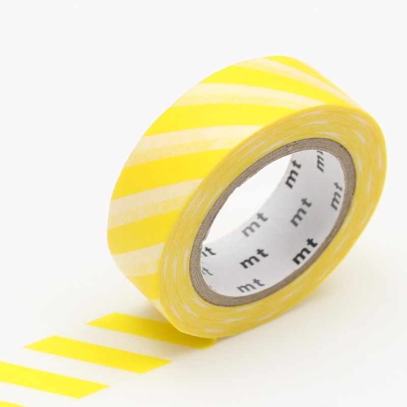 mt 和纸胶带 Deco【斜纹-柠檬黄 (MT01D369)】2017SS - 纸胶带 - 纸 黄色