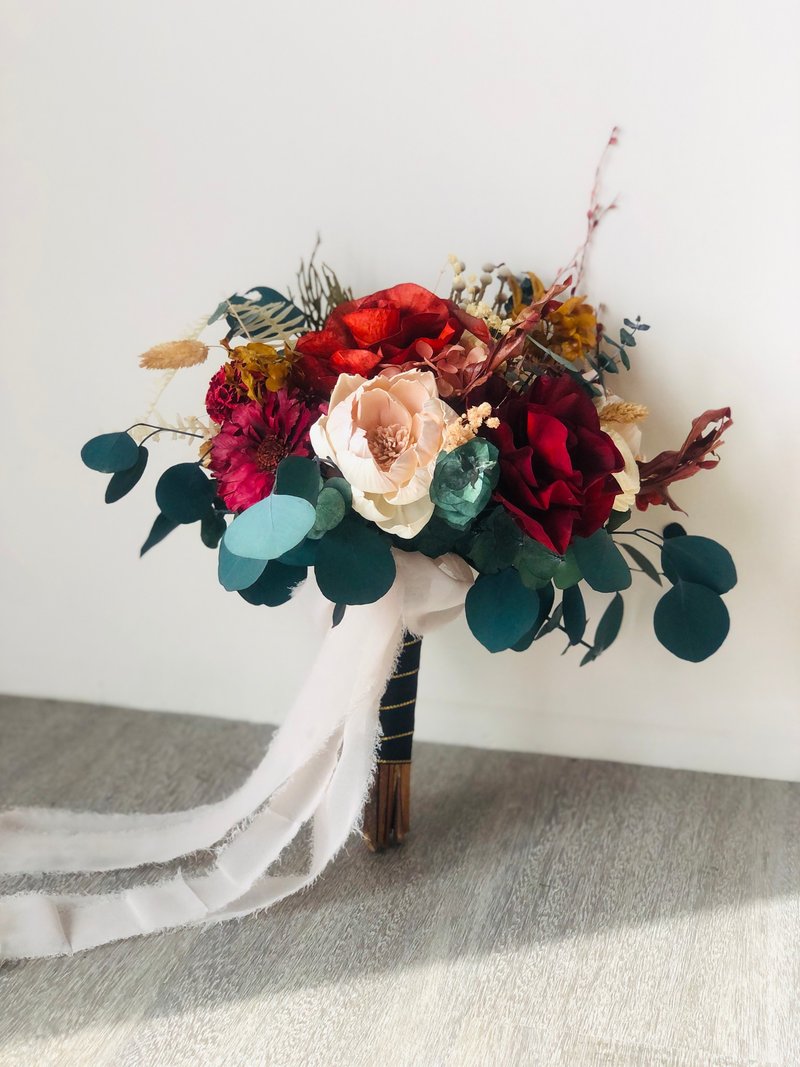 Ochre 新娘捧花 韩式捧花 求婚 婚纱 - 干燥花/捧花 - 植物．花 红色