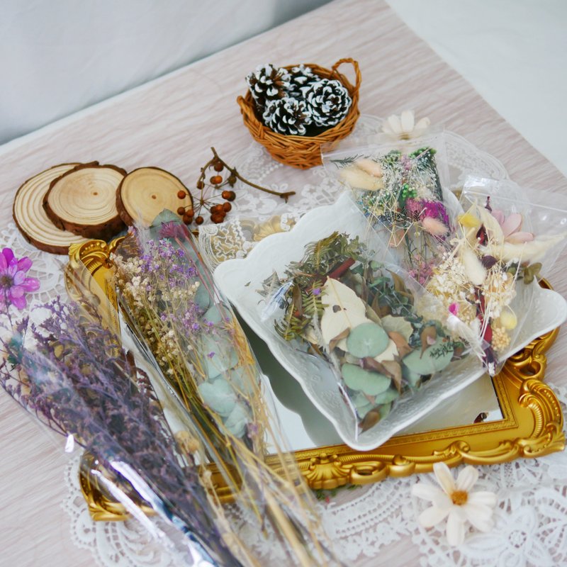 DIY 干燥花 综合长枝&短枝材料包 极度花燥 永生花 花礼 - 植栽 - 植物．花 多色