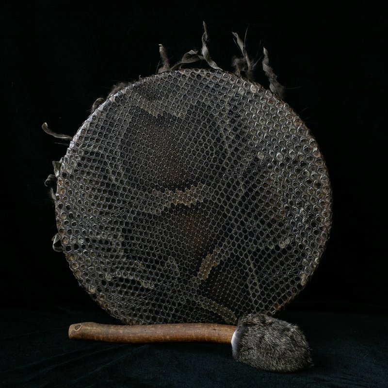 Ritual Shaman Drum Spiritual music snakeskin 传统手鼓 - 吉他/乐器 - 其他材质 