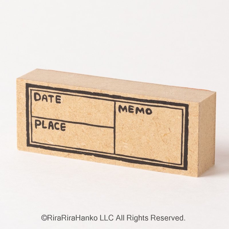 【印章收集册与相册整理必备！】日期备注栏*橡胶印章*30mmx80mm*R579_o - 印章/印台 - 木头 