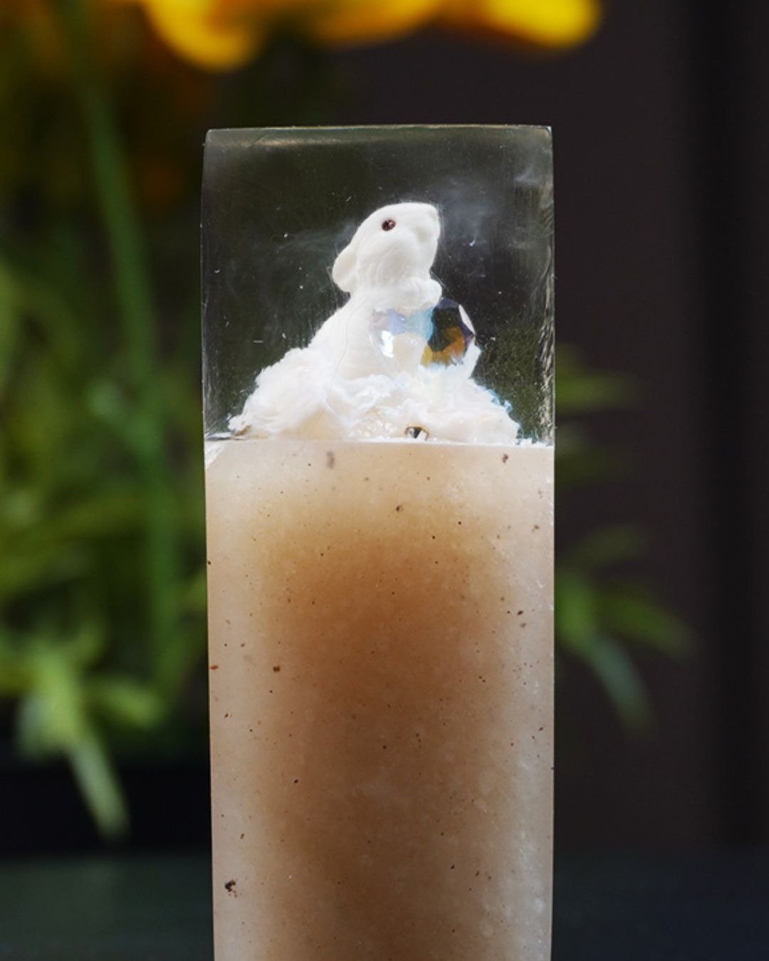 定制化手工印章-|兔子透明爱心树酯印章 2.1x2.1 CM|篆刻印章 - 印章/印台 - 石头 