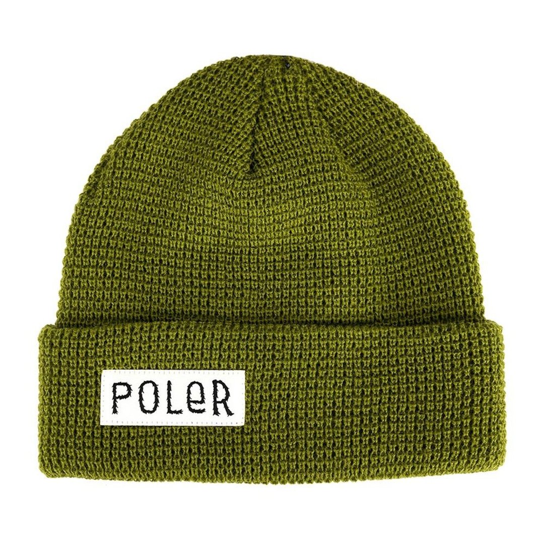 POLER WORKERMAN BEANIE 布标反折毛帽 橄榄绿 - 帽子 - 其他材质 绿色