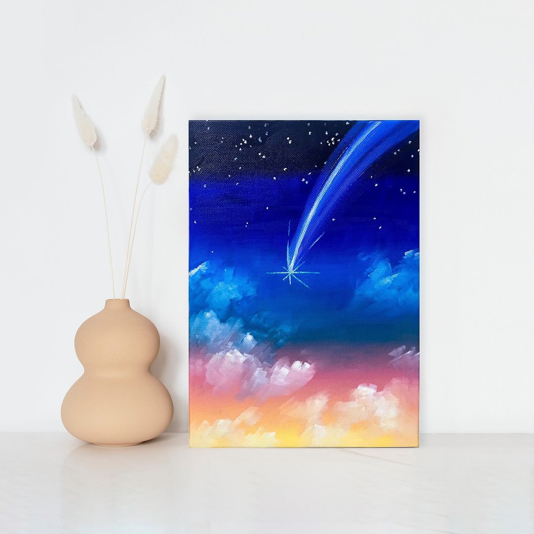 【体验】台中油画体验课程/32号彗星/台中画室 - 插画/绘画/写字 - 棉 