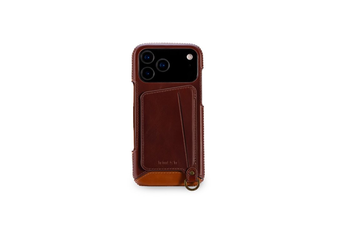 iPhone 17 Pro Max 经典系列-磁吸站立卡袋手机皮套-巧克力 - 手机壳/手机套 - 真皮 咖啡色