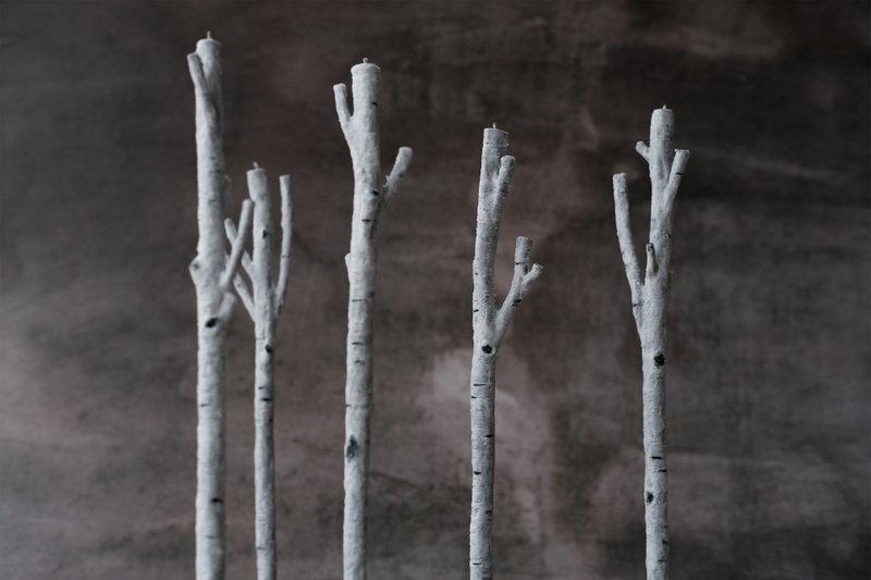 手工白桦木造型蜡烛 - 蜡烛/烛台 - 蜡 