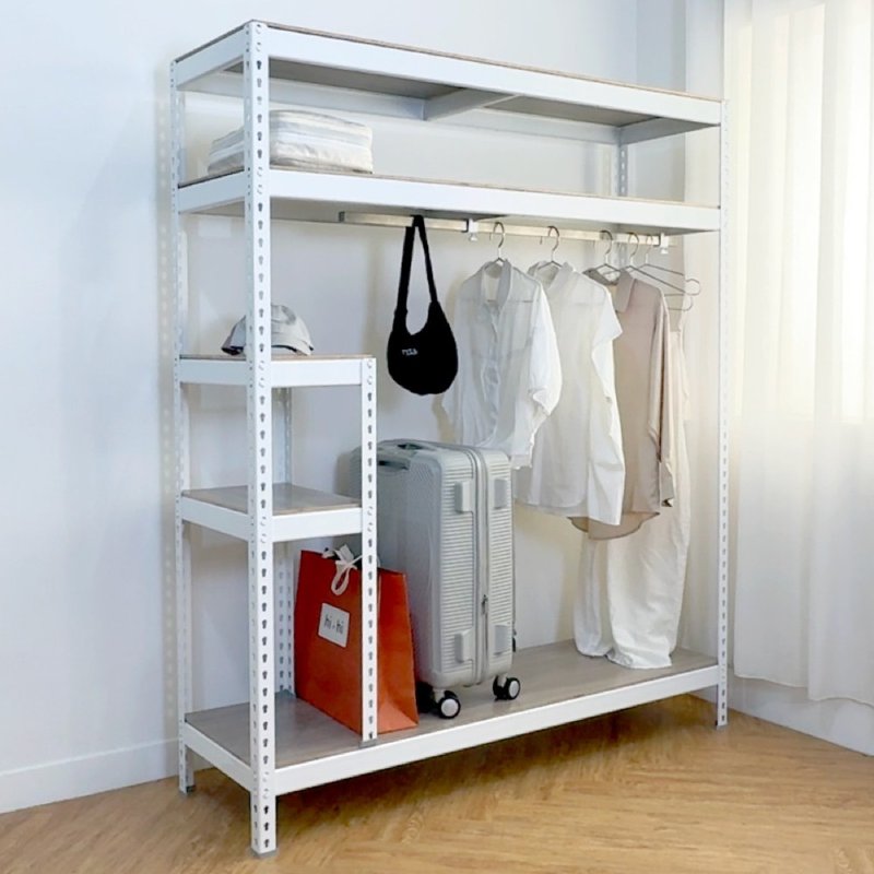 单杆衣架多层开放式衣柜 - 衣架/挂勾 - 其他金属 白色