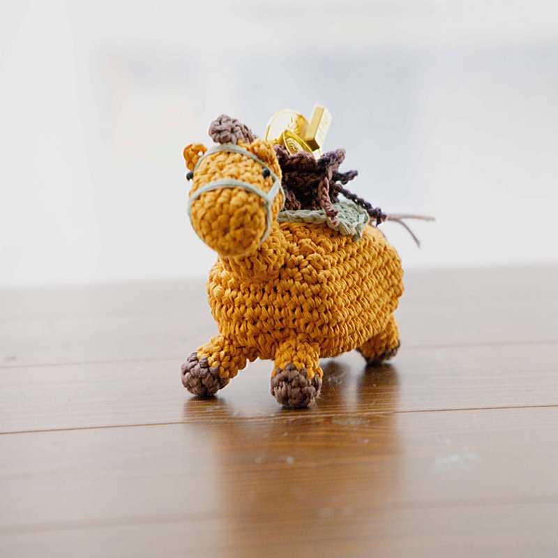 【好好生活】富富马上来-编织小福马 - 吊饰 - 其他材质 橘色