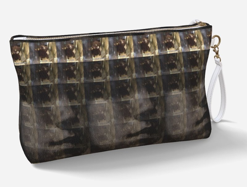 标准作业流程 Baby Cow Before Slaughter Vegan Leather Clutch - 手拿包 - 人造皮革 咖啡色