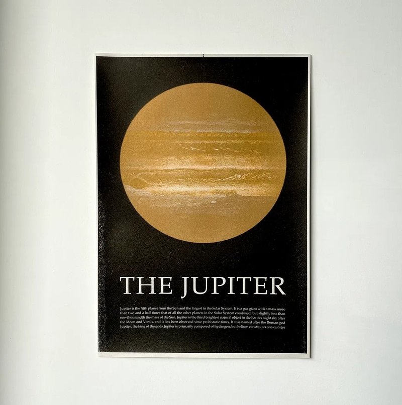 Risograph Museum Poster A3星球系列海报 THE JUPITER / 木星 - 海报/装饰画/版画 - 纸 金色