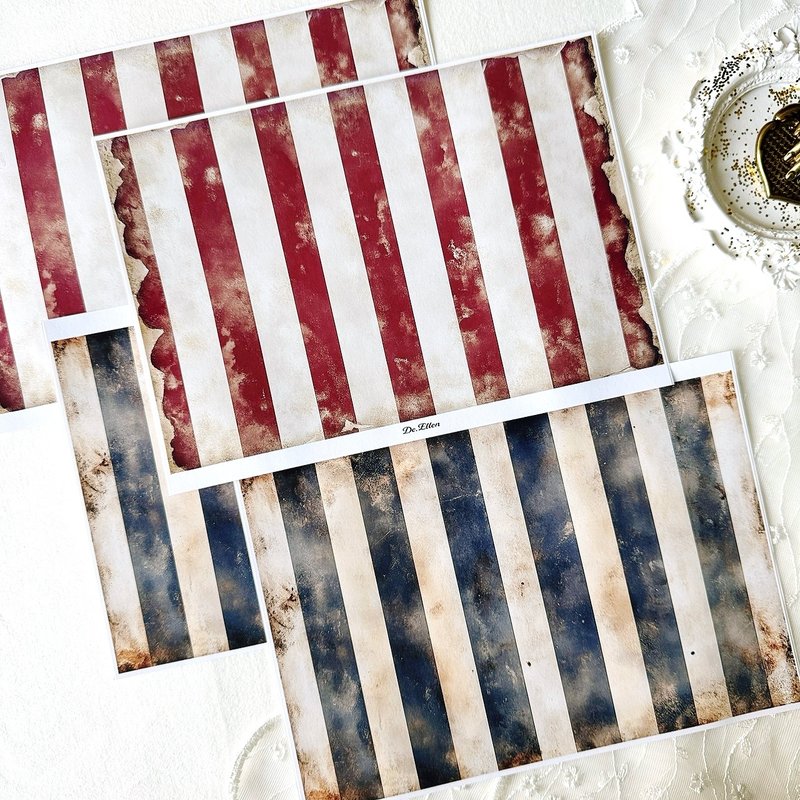 Z181-复古背景 - 贴纸 - 纸 