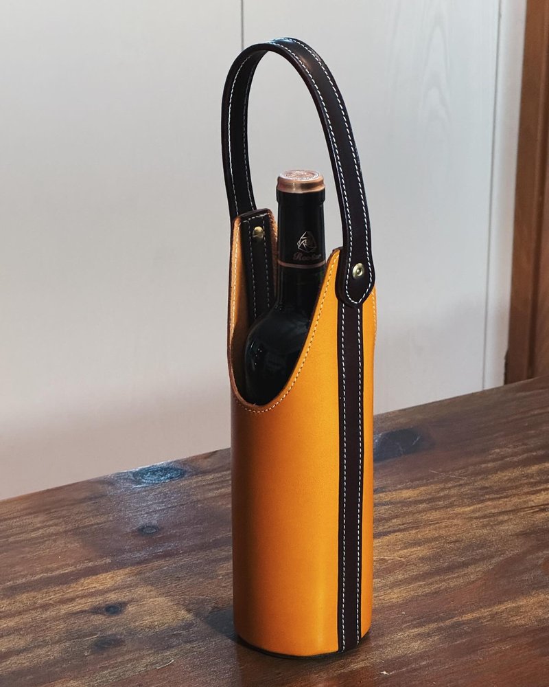 全意大利牛皮红酒套 - 其他 - 真皮 咖啡色