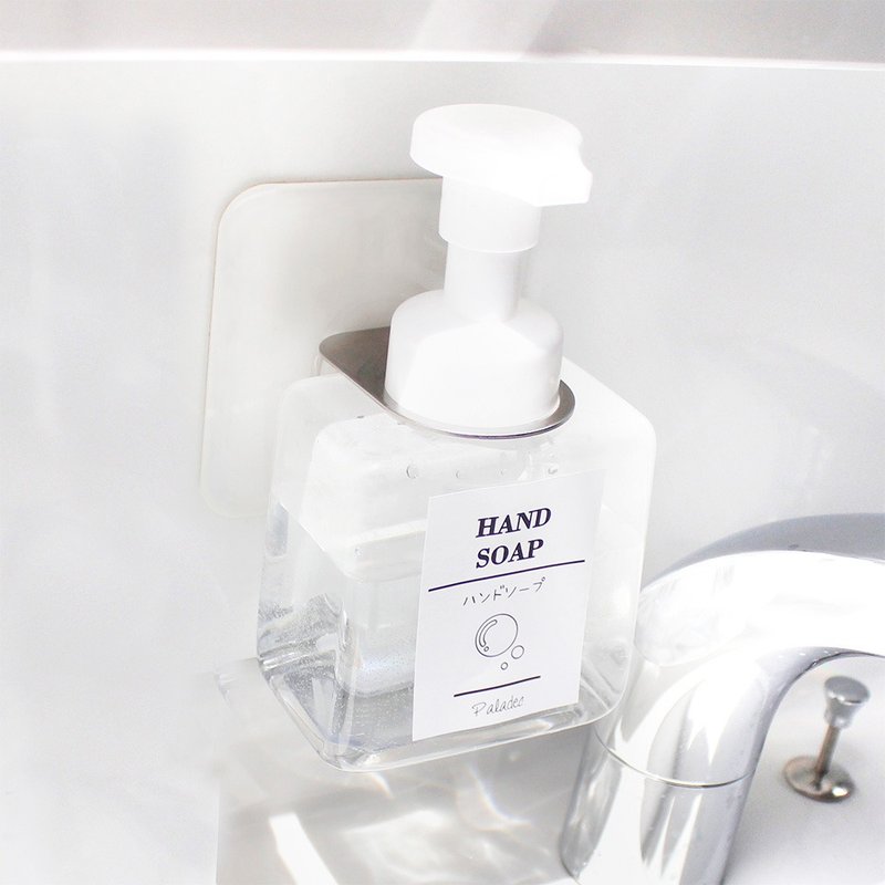 泡沫洗手乳掛架 Otel Magic Sticky Hook Foam Soap Bottle Holder 穴直径43mm 泡ソープボトルホルダー　素面無印貼 - 卫浴用品 - 塑料 白色