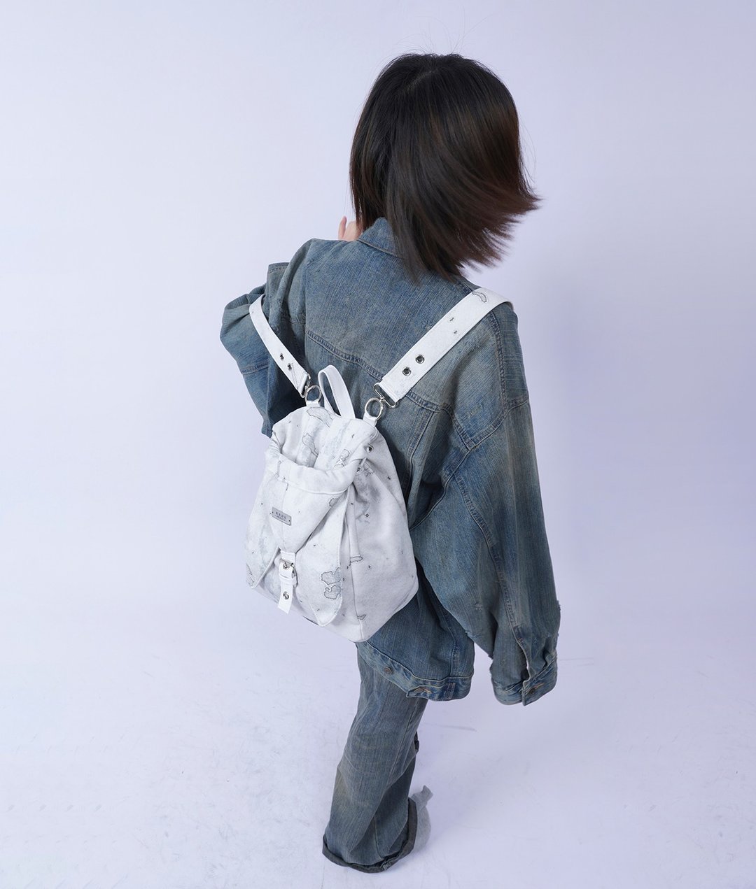 Rebirth野生设定兔子双肩包女2025春上课高级感可爱斜挎双肩包 - 后背包/双肩包 - 其他材质 