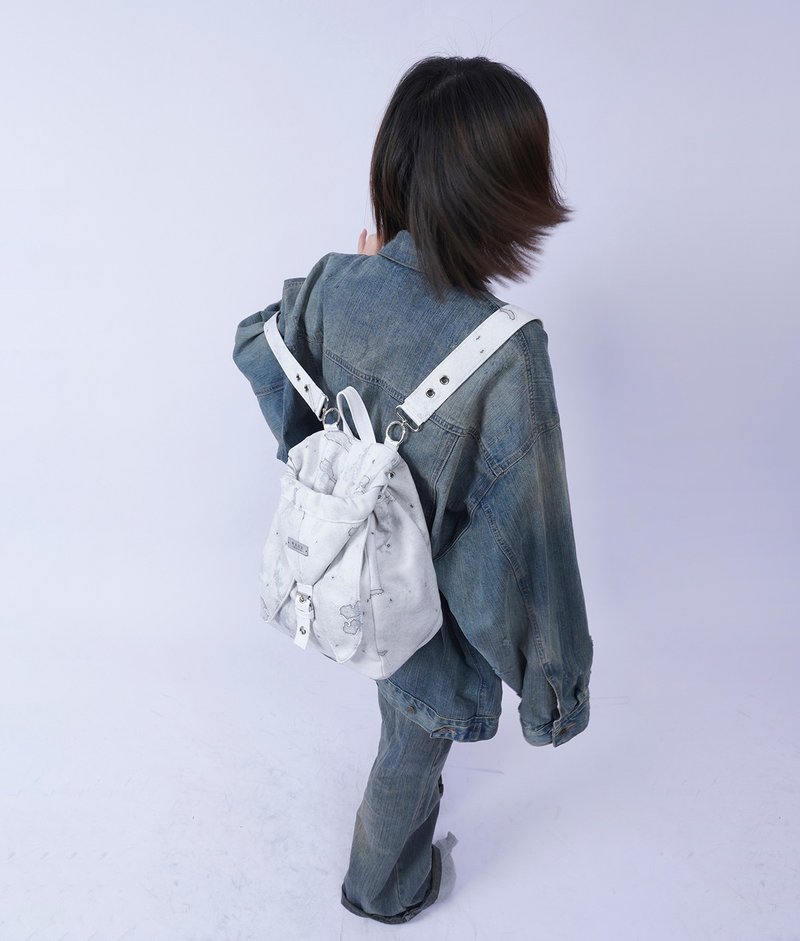Rebirth野生设定兔子双肩包女2025春上课高级感可爱斜挎双肩包 - 后背包/双肩包 - 其他材质 