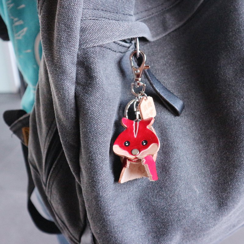 疗愈系列钥匙圈-小仓鼠钥匙圈/鼠宝 - 钥匙链/钥匙包 - 真皮 