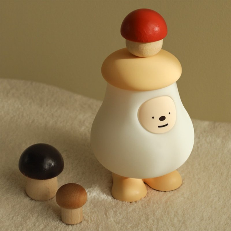大頭菇伴眠燈 MUSHROOM BOY SLEEP NIGHT LAMP - 灯具/灯饰 - 橡胶 绿色