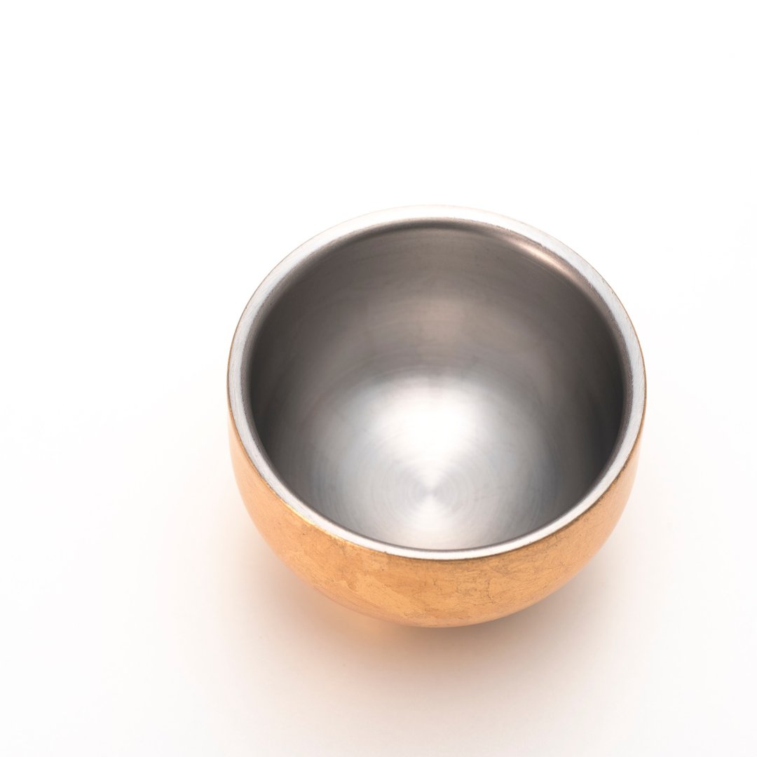 漆岛Shi0moa月浅濑双口 - 酒杯/酒器 - 不锈钢 金色
