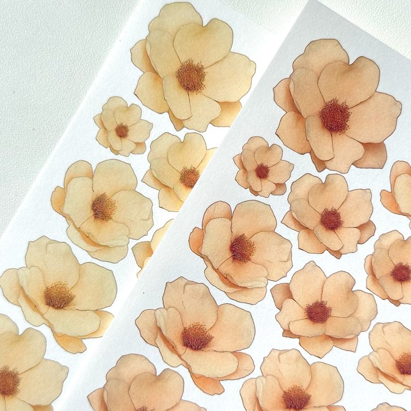 黄色小花贴纸 2色混搭 (anns note) vintage - 贴纸 - 纸 黄色