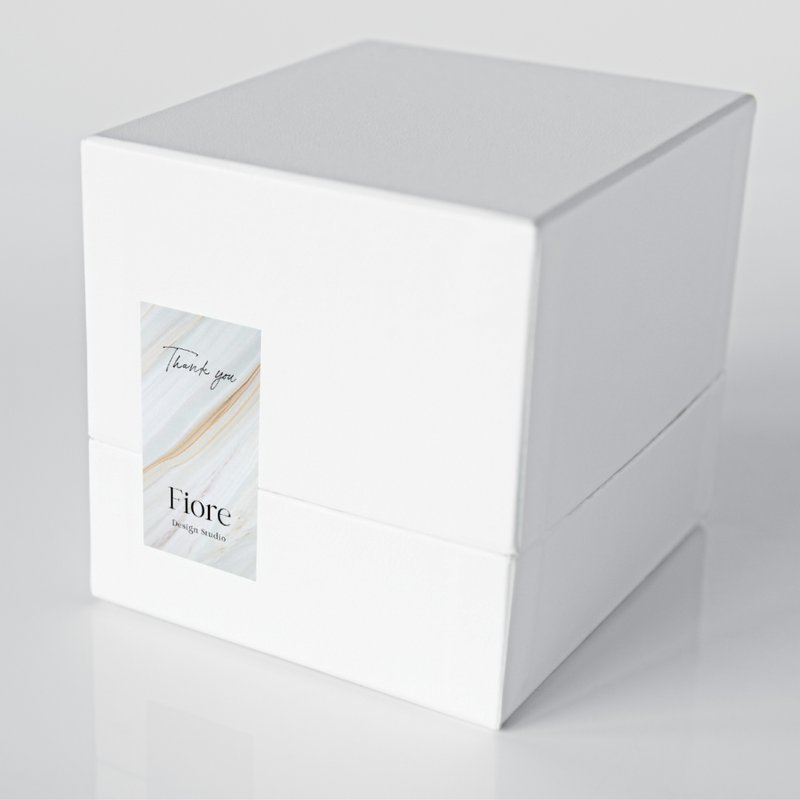 小清新包装方形贴纸 l品牌贴纸 l包装贴 l 礼物贴 l 封口贴 - Logo 设计/图案设计 - 纸 多色