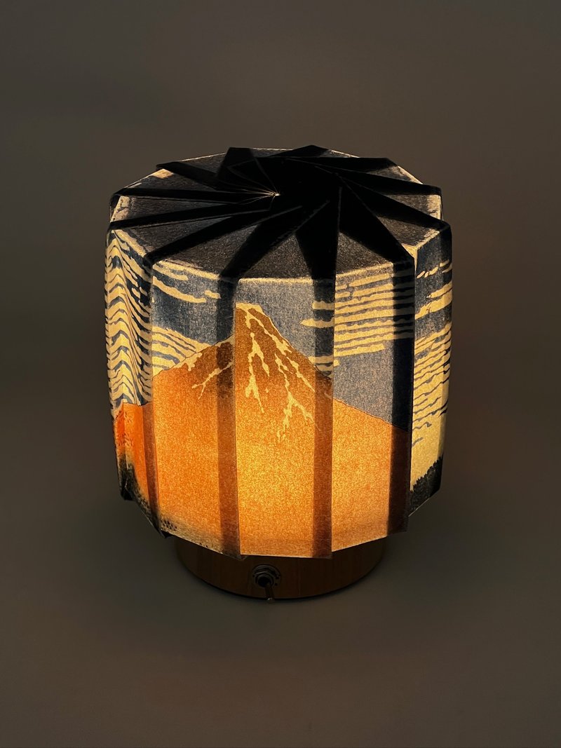 折灯り -HOKUSAI (赤富士)- - 灯具/灯饰 - 纸 白色