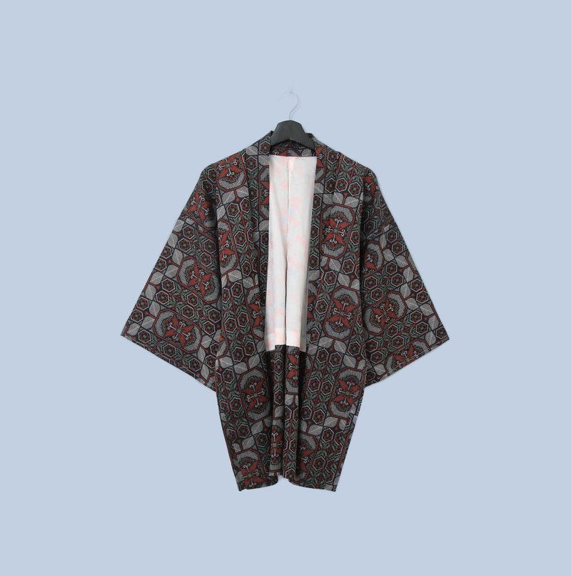 Back to Green-日本带回羽织精致沈稳规律图腾kb-24/vintagekimon - 女装休闲/机能外套 - 丝．绢 