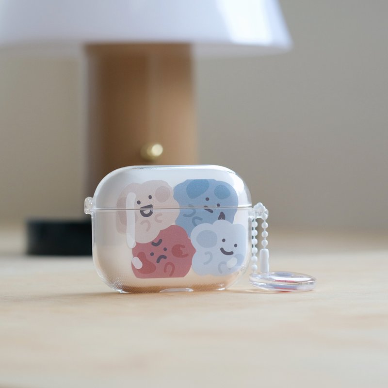 挤成一团-AirPods1/2/3/Pro/Pro2 韩国连体耳机保护套 耳机壳 - 耳机收纳 - 塑料 透明