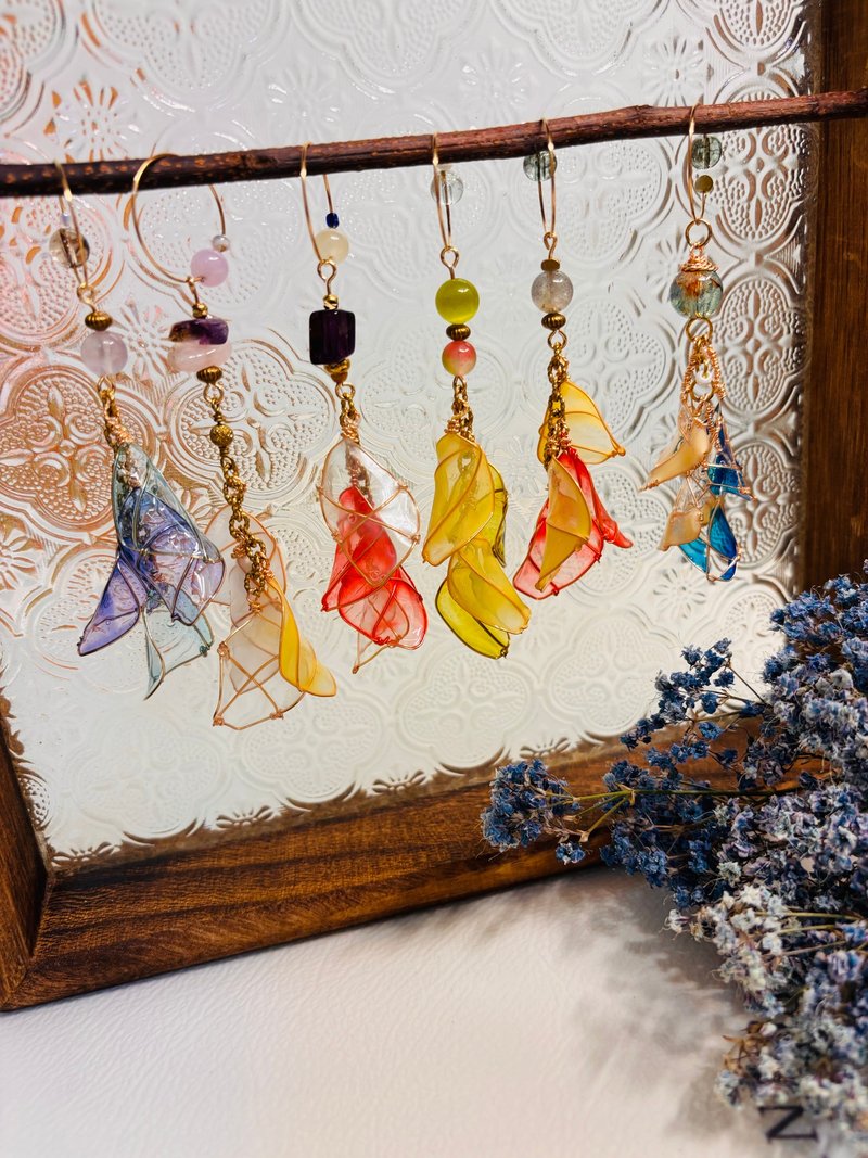 希望_水晶花耳骨夹 - 耳环/耳夹 - 其他材质 