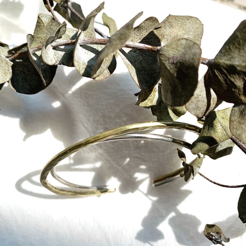 双色立体手环 - 手链/手环 - 纯银 银色