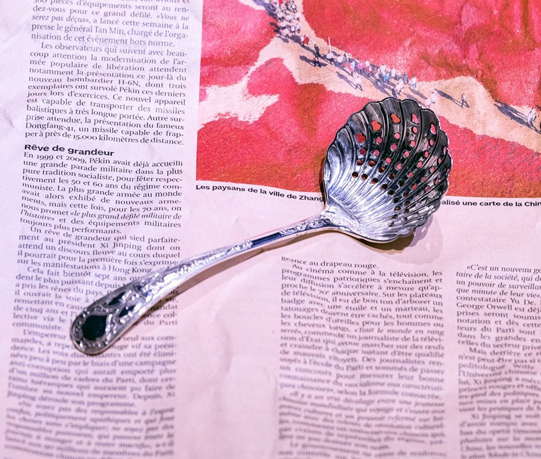 雕花漏斗汤匙 - 西洋古董 - 其他 - 纯银 
