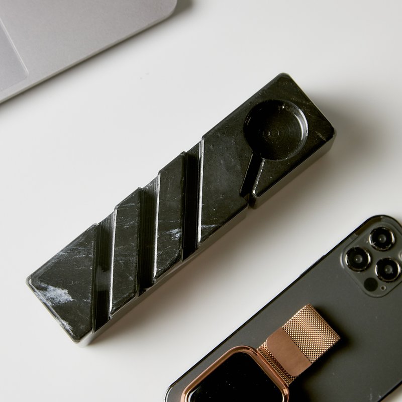 | 3C | 大理石。长型。Apple Watch。表带收纳。无线充电座 - 摆饰 - 石头 