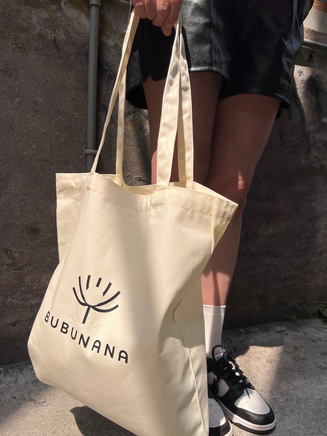 BUBUNANA品牌帆布袋 | 米色 - 手提包/手提袋 - 棉．麻 多色