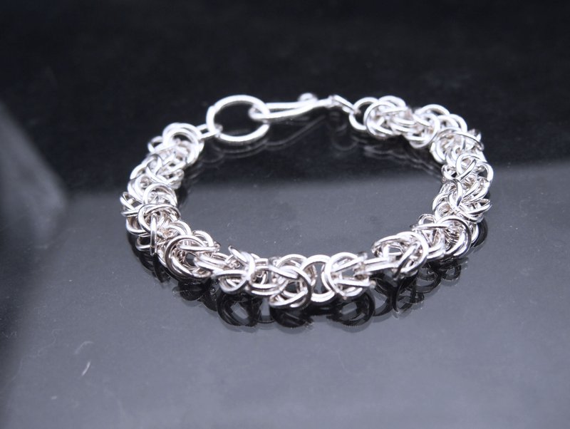 拜占庭结纯银手链 - 手链/手环 - 纯银 银色