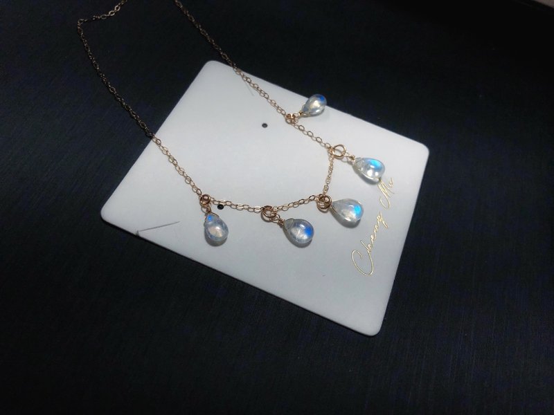 月光石水滴 繁星织月 14kgf项链 - 项链 - 半宝石 