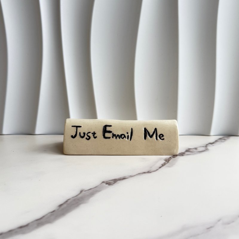 卓上三角ポップ 桌子三角立牌 / 手捏 - 其他 - 陶 白色