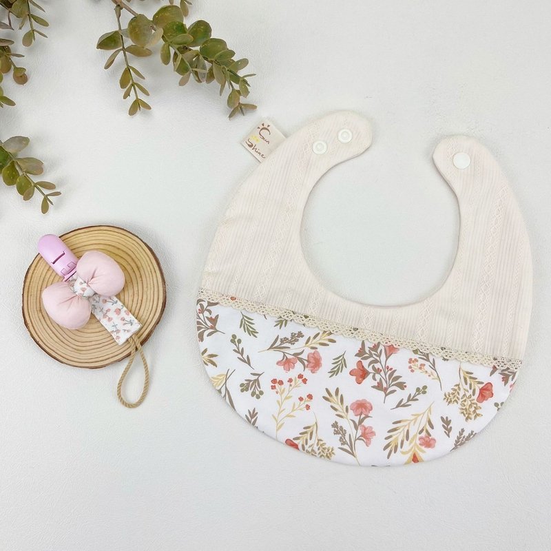 定制 - 拼接圆蛋兜(+蕾丝) - 围兜/口水巾/口水兜/口水肩/弥月礼 - 围嘴/口水巾 - 棉．麻 