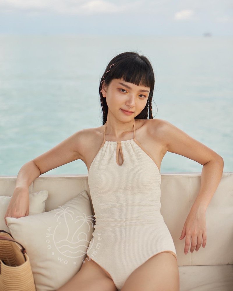 when.we.summer 泳衣 / 盐水泳衣 / 奶油色 - 女装泳衣/比基尼 - 其他材质 白色