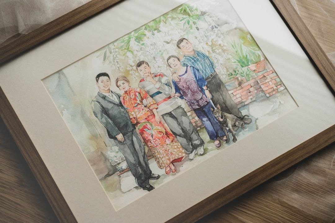【水彩肖像画订制】-4人以上订制/全家福/团体照/合照 - 其他 - 其他材质 