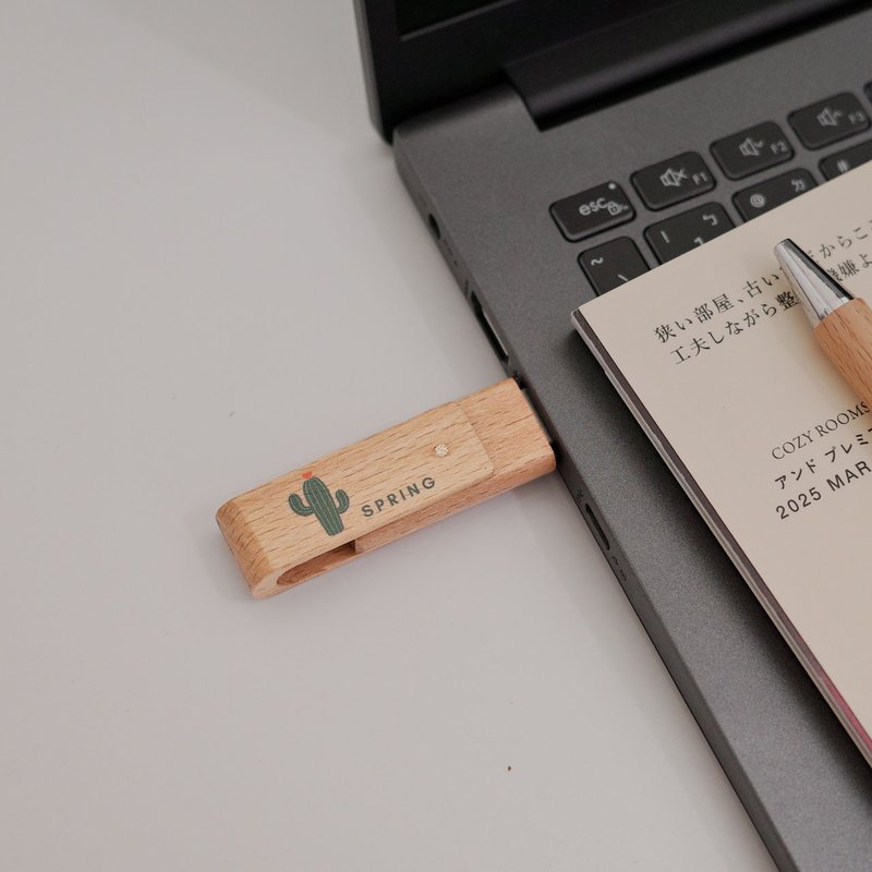 【快速出货】 定制化彩喷 高速3.0 USB 定制化 彩印木质随身碟 32 - U盘 - 木头 