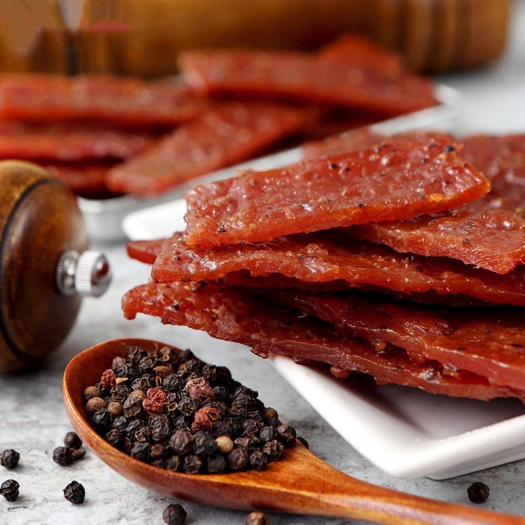 【滋美珍猪肉干】厚切黑胡椒猪肉干老板最爱 180g/300g - 肉干/肉松 - 其他材质 红色