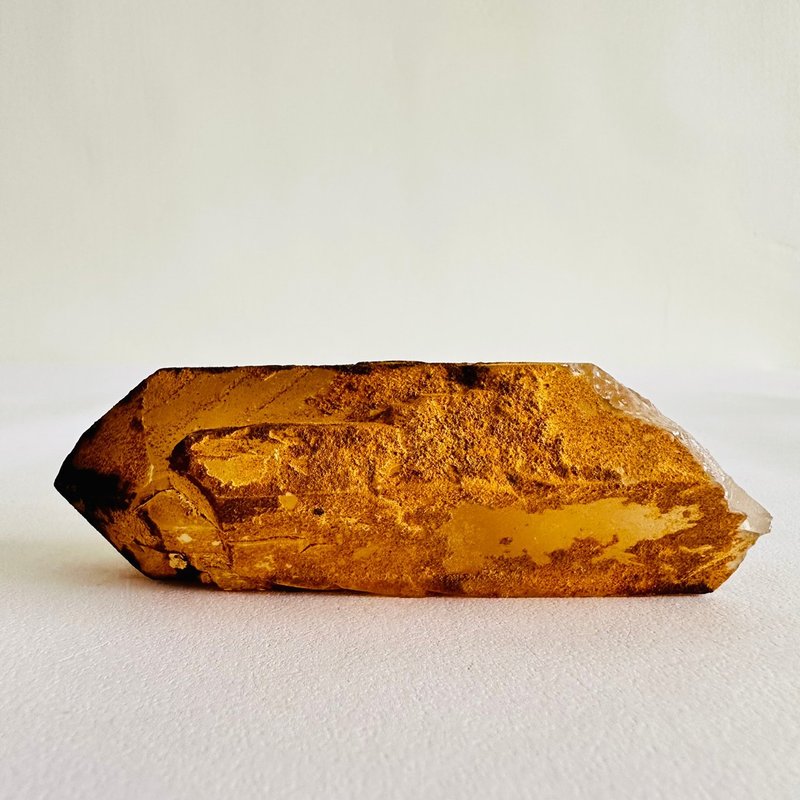 黄金喜马拉雅山水晶10 原矿矿标 风水磁场 高能量水晶柱 黄皮水晶 - 摆饰 - 其他材质 黄色