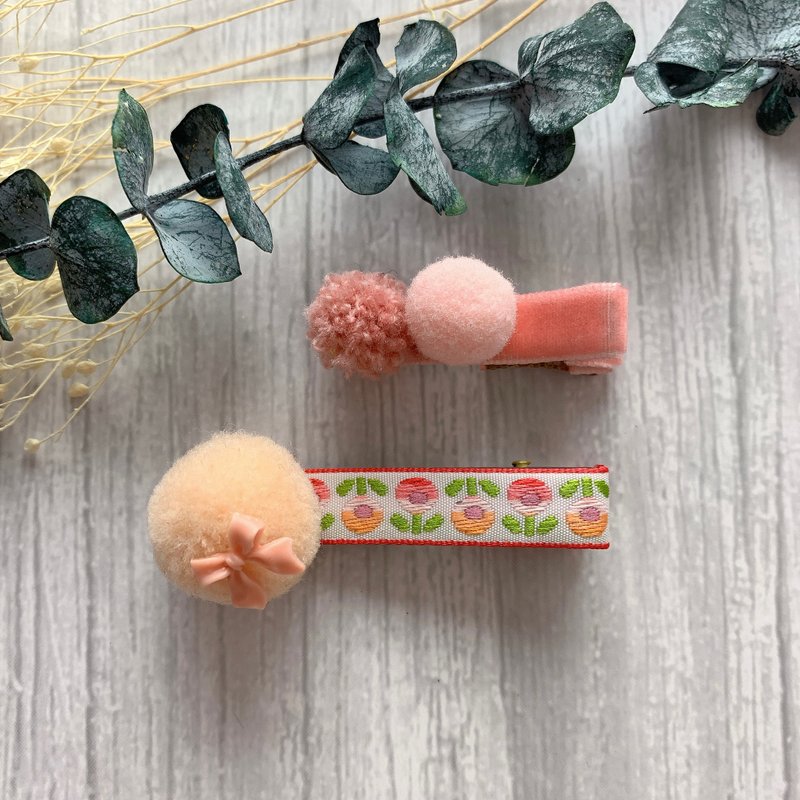 W&C手作 ||甜心宝贝赤ちゃん || 柑子橘&粉粉系列  一组2个 - 发饰 - 其他材质 多色