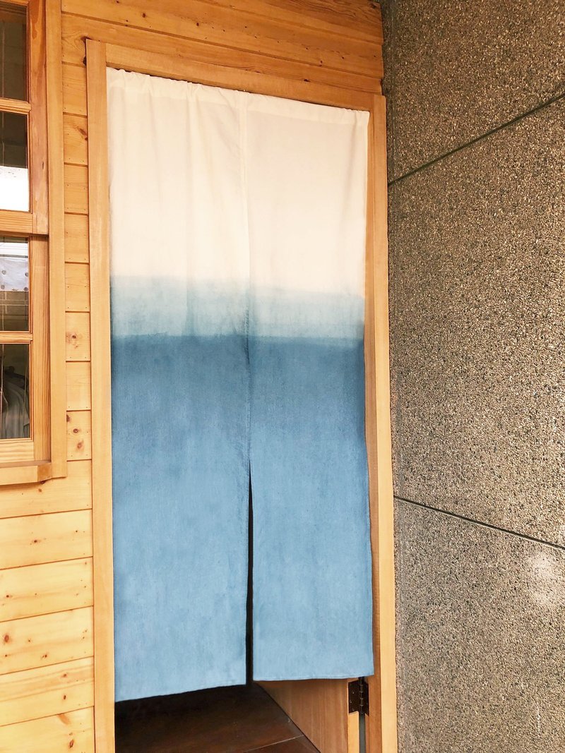 有机棉蓝染日式长门帘 Organic Cotton - 门帘/门牌 - 棉．麻 蓝色