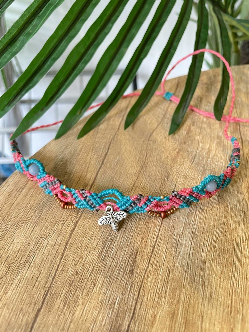 蜡线编织项链 - 蜜蜂款 - 项链 - 其他材质 多色