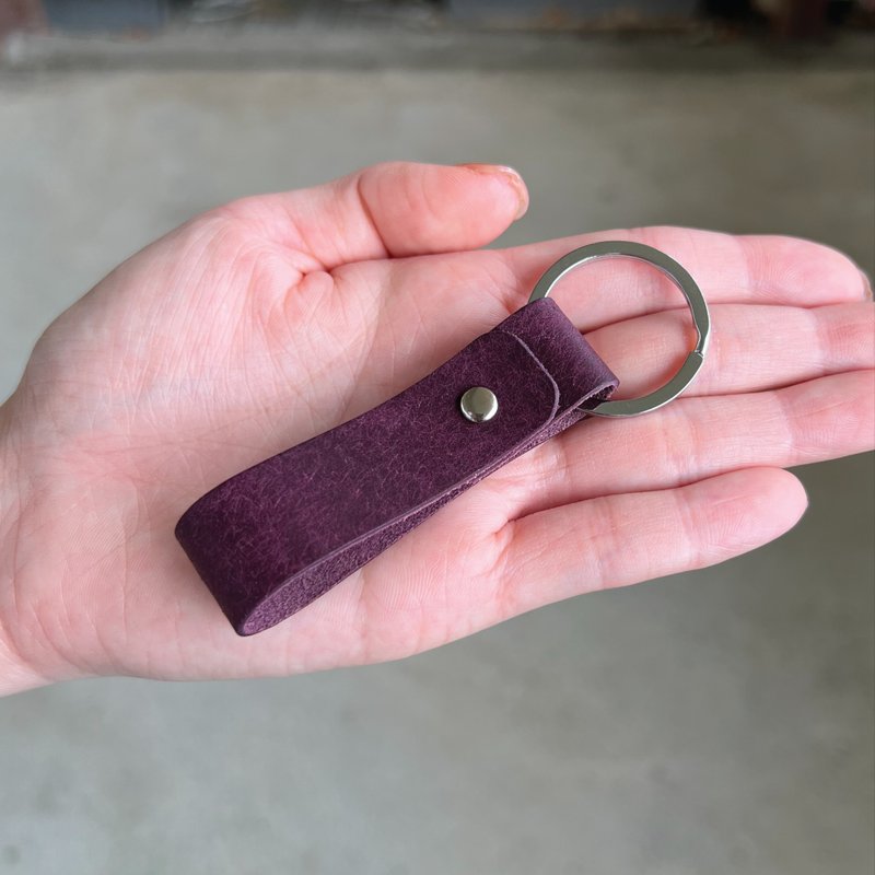 定制化皮革钥匙圈 - 真皮锁匙扣 - 包刻字压字 - 公司团体纪念品 - 钥匙链/钥匙包 - 真皮 紫色
