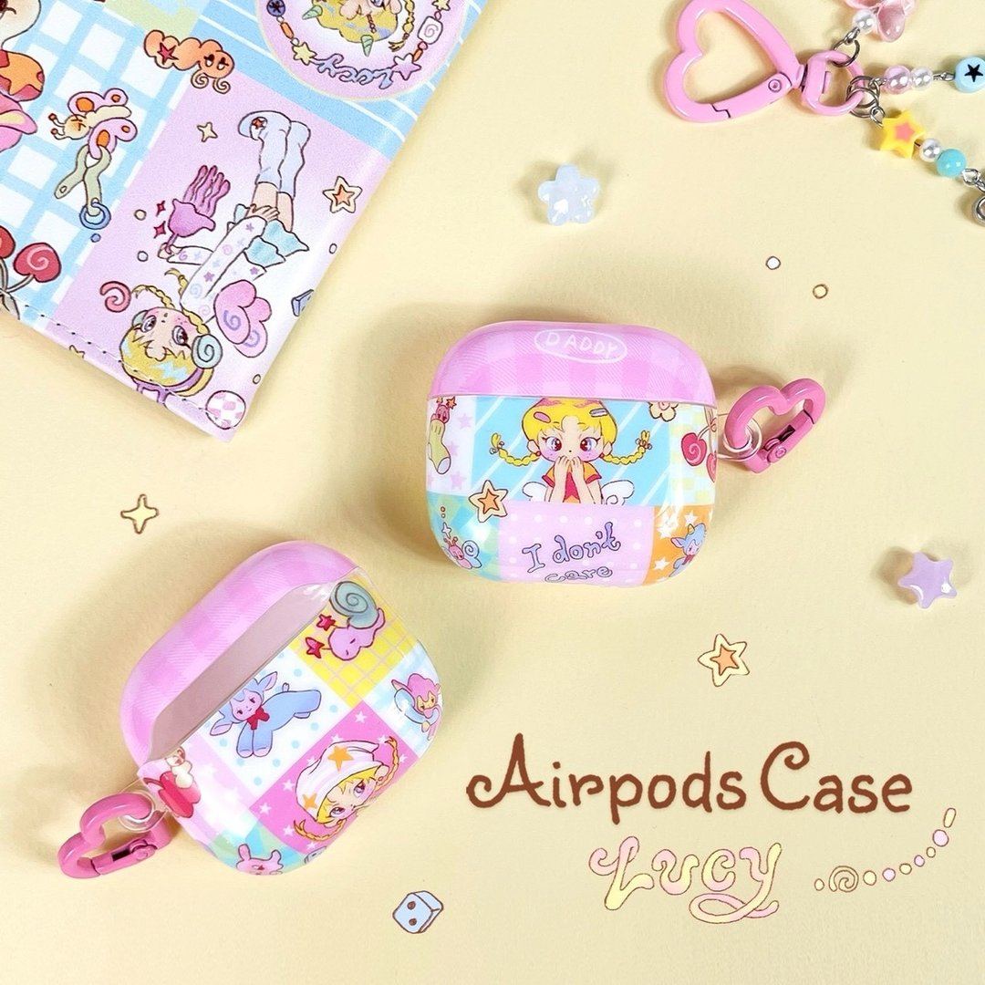 DADDY | Lucy Air Pods Gen 4 保护壳，超可爱 Lucy 图案 AirPods 保护壳 - 手机壳/手机套 - 其他材质 
