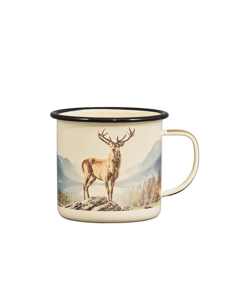 英国Wild and Wolf冒险开始探险系列珐琅马克杯(麋鹿款) - 咖啡杯/马克杯 - 珐琅 白色
